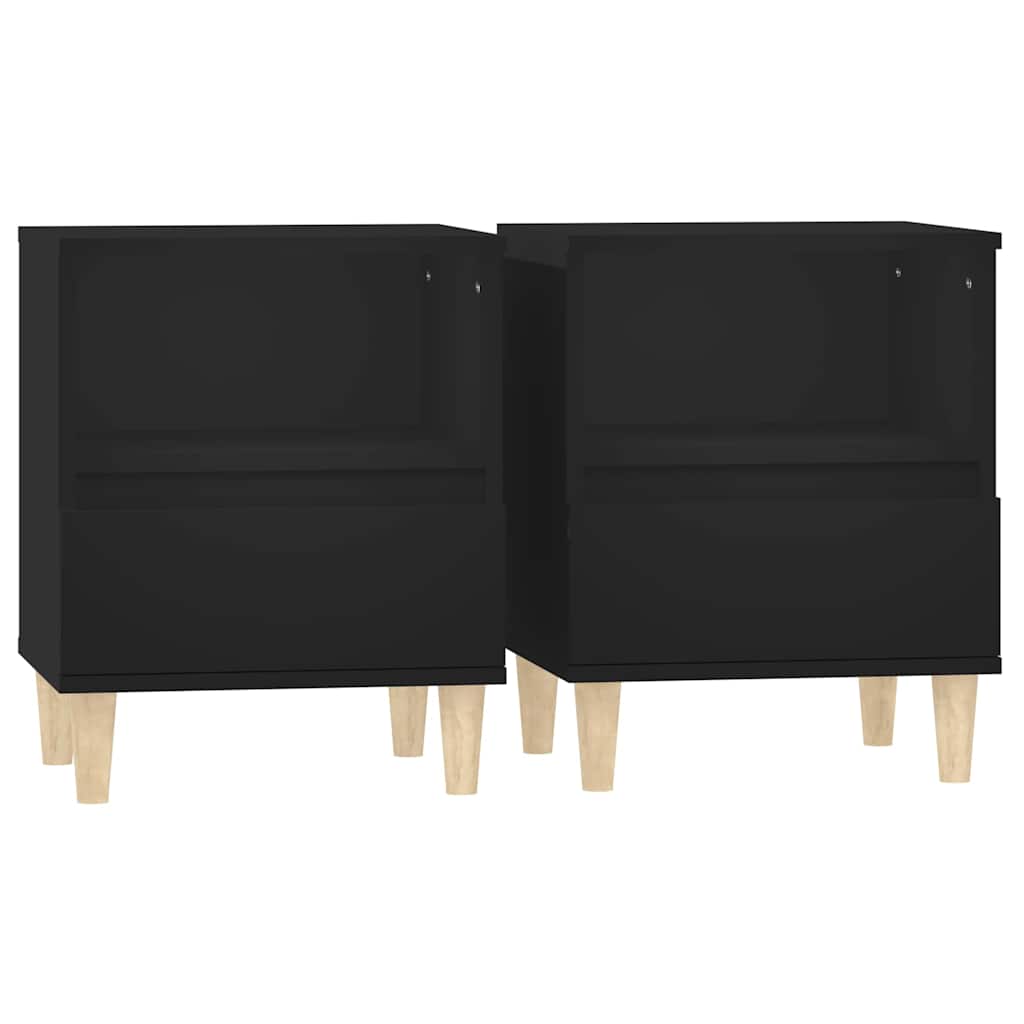 Vidaxl nachtkastjes 2 st 40x35x50 cm zwart