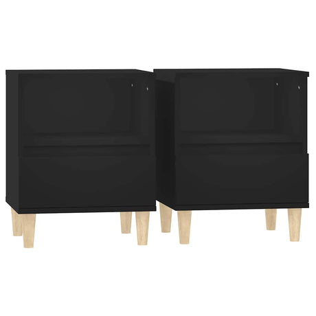 Vidaxl nachtkastjes 2 st 40x35x50 cm zwart