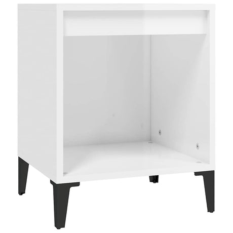 Vidaxl nachtkastje 40x35x50 cm hoogglans wit