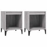 Vidaxl nachtkastjes 2 st 40x35x50 cm grijs sonoma eikenkleurig