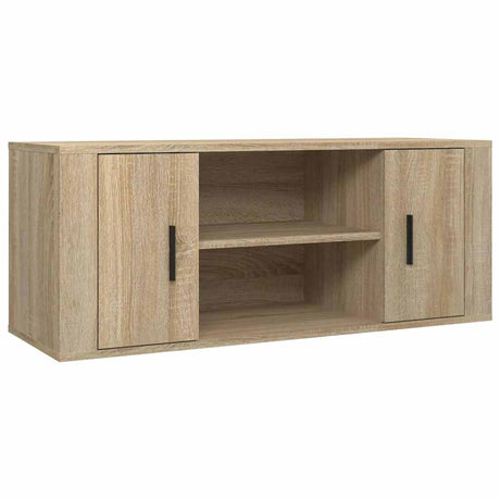 Vidaxl tv-meubel 100x35x40 cm bewerkt hout sonoma eikenkleurig