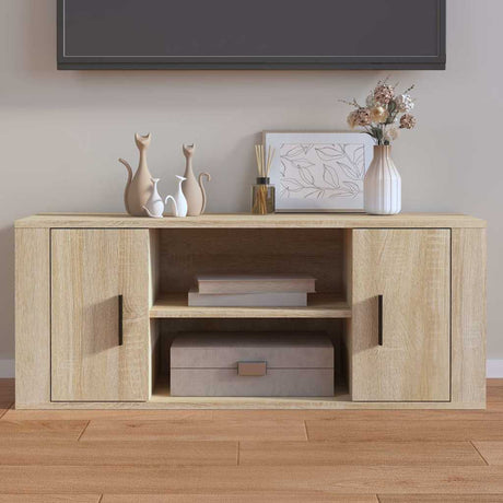 Vidaxl tv-meubel 100x35x40 cm bewerkt hout sonoma eikenkleurig