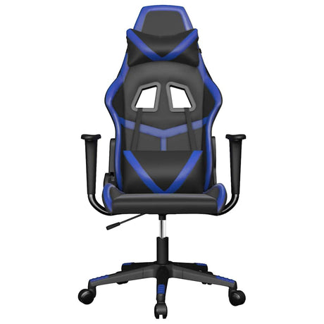 Vidaxl gamestoel kunstleer zwart en blauw