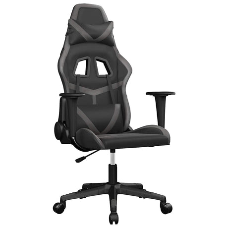 Vidaxl gamestoel kunstleer zwart en grijs