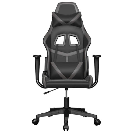 Vidaxl gamestoel kunstleer zwart en grijs
