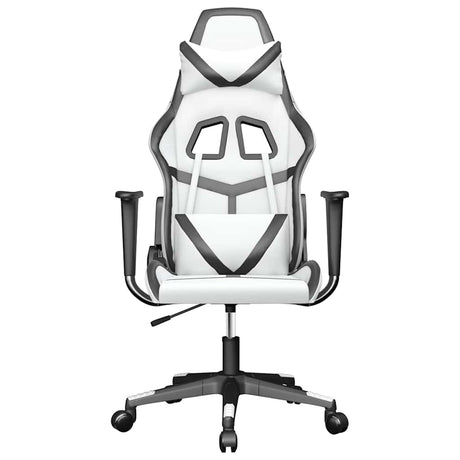 Vidaxl gamestoel kunstleer wit en zwart