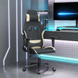 Vidaxl gamestoel stof zwart en crème