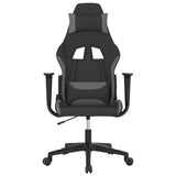 Vidaxl gamestoel stof zwart en lichtgrijs