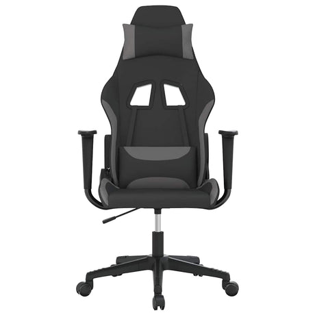 Vidaxl gamestoel stof zwart en lichtgrijs