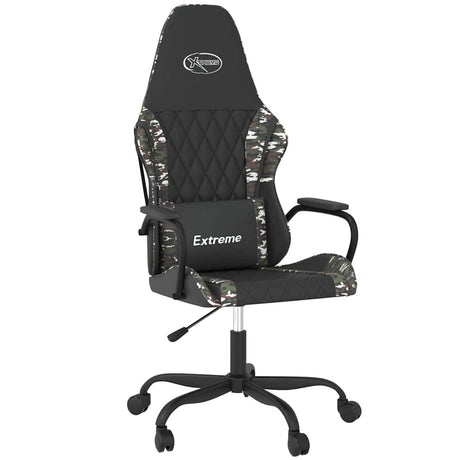 Vidaxl gamestoel kunstleer zwart en camouflage