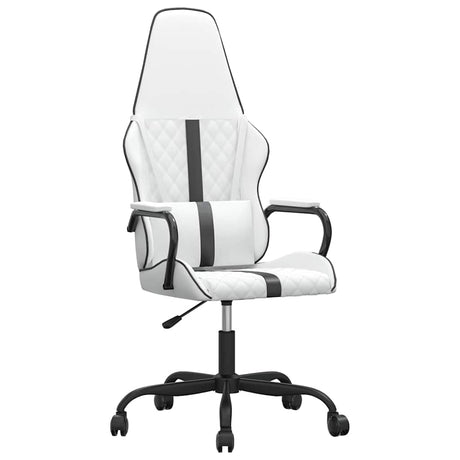 Vidaxl gamestoel kunstleer wit en zwart