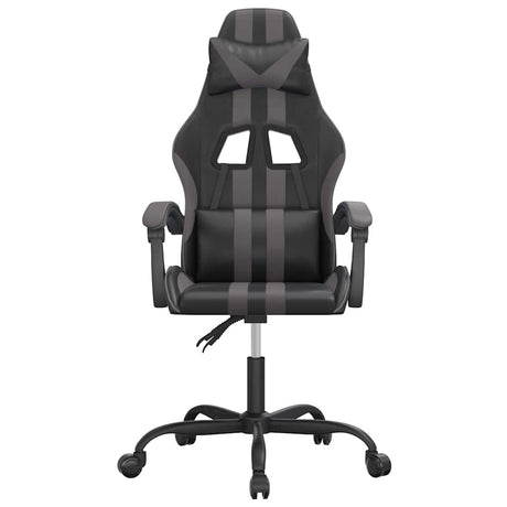 Vidaxl gamestoel kunstleer zwart en grijs