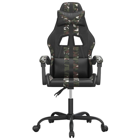 Vidaxl gamestoel kunstleer zwart en camouflage
