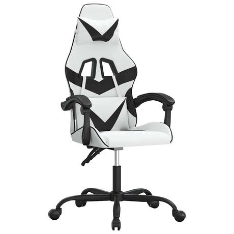 Vidaxl gamestoel kunstleer wit en zwart