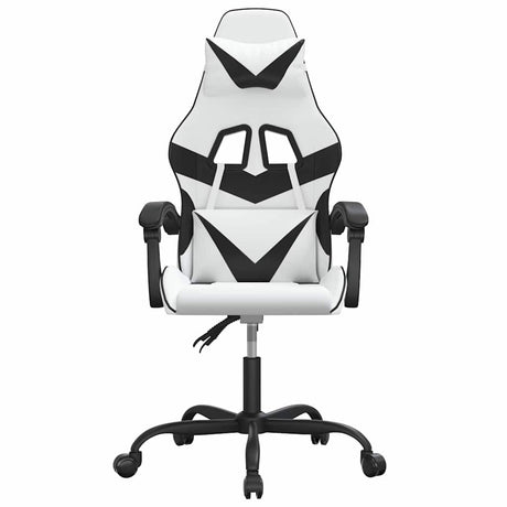 Vidaxl gamestoel kunstleer wit en zwart