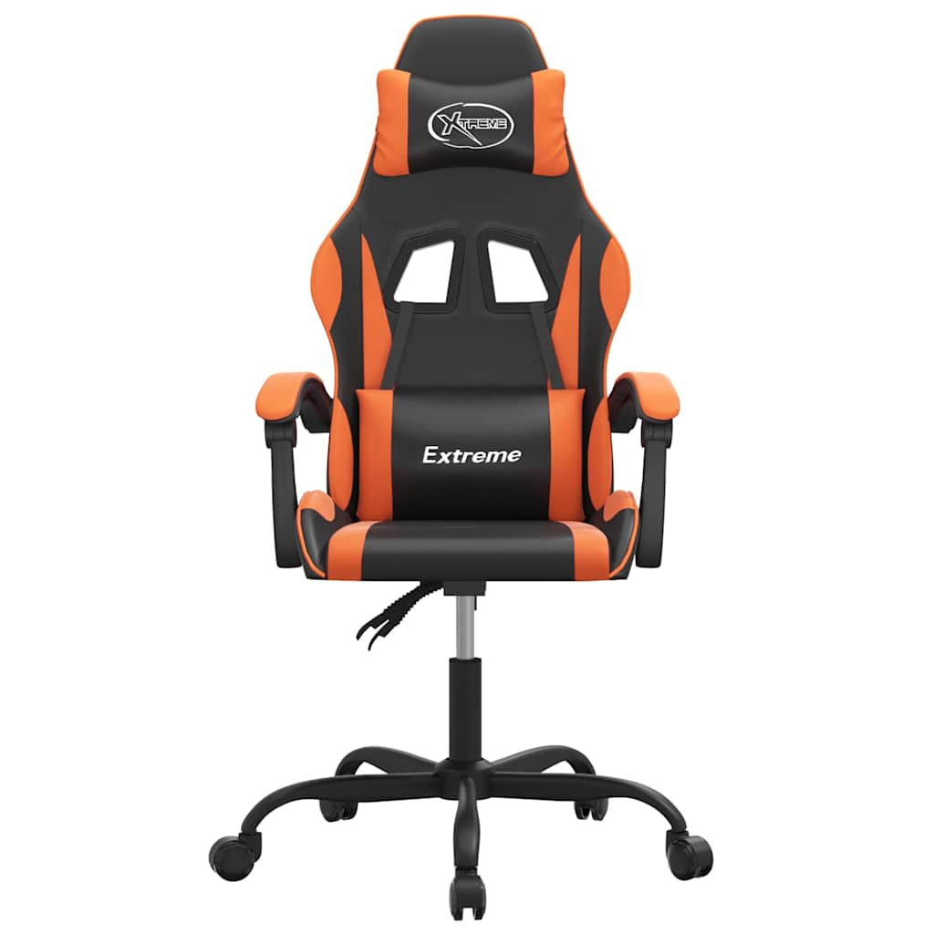 Vidaxl gamestoel kunstleer zwart en oranje