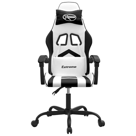 Vidaxl gamestoel kunstleer wit en zwart