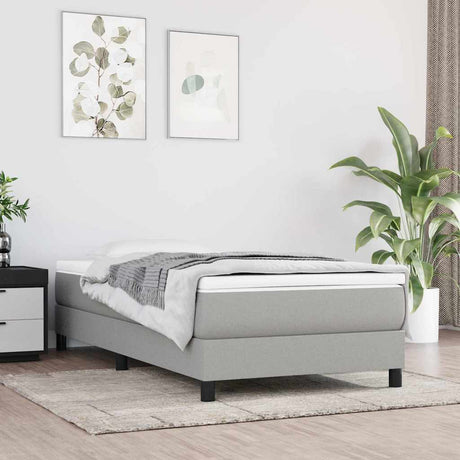 Vidaxl boxspring bed 100x200 cm stof lichtgrijs