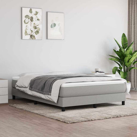 Vidaxl boxspring bed stof lichtgrijs 140x190 cm