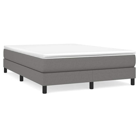 Vidaxl boxspring bed stof donkergrijs 140x190 cm