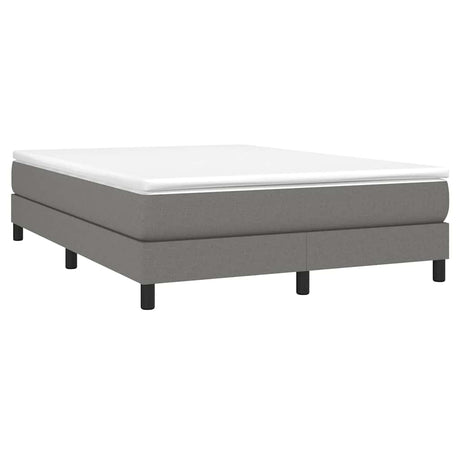 Vidaxl boxspring bed stof donkergrijs 140x190 cm