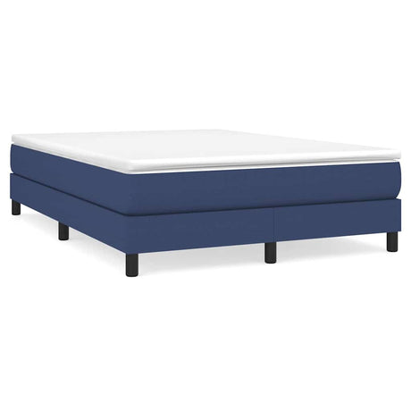 Vidaxl boxspring bed stof blauw 140x190 cm