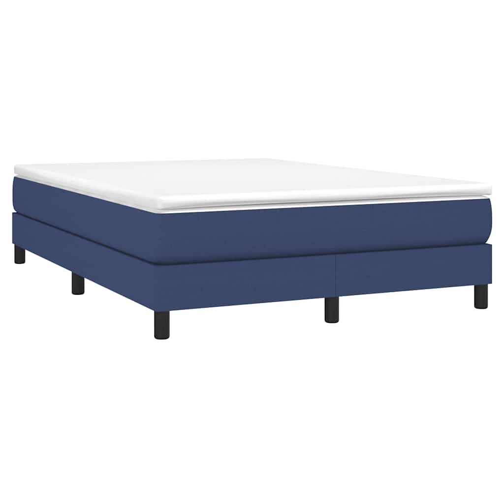 Vidaxl boxspring bed stof blauw 140x190 cm