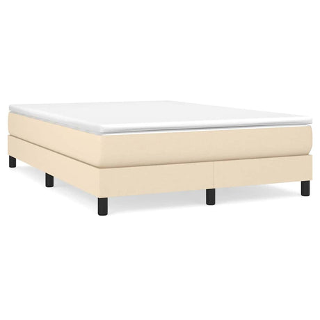 Vidaxl boxspring bed stof crèmekleurig 140x200 cm