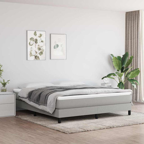 Vidaxl boxspring bed stof lichtgrijs 160x200 cm