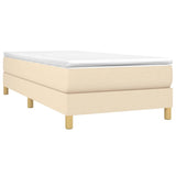 Vidaxl boxspring bed 90x200 cm stof crèmekleurig