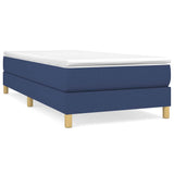 Vidaxl boxspring bed 90x200 cm stof blauw
