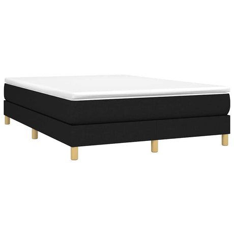 Vidaxl boxspring bed stof zwart 140x190 cm