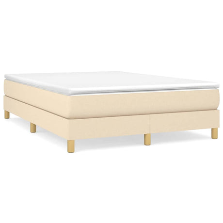 Vidaxl boxspring bed stof crèmekleurig 140x190 cm