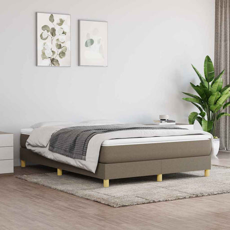 Vidaxl boxspring bed stof taupe 140x200 cm