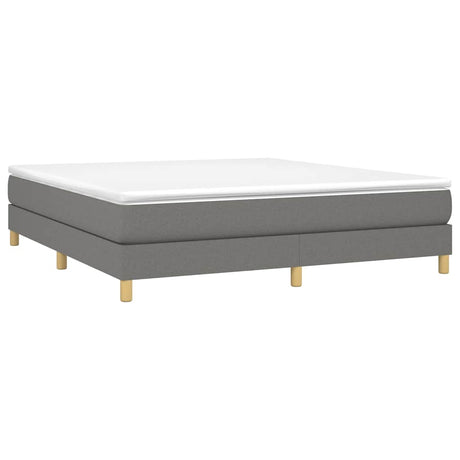 Vidaxl boxspring bed stof donkergrijs 180x200 cm
