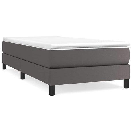 Vidaxl boxspring bed kunstleer grijs 80x200 cm