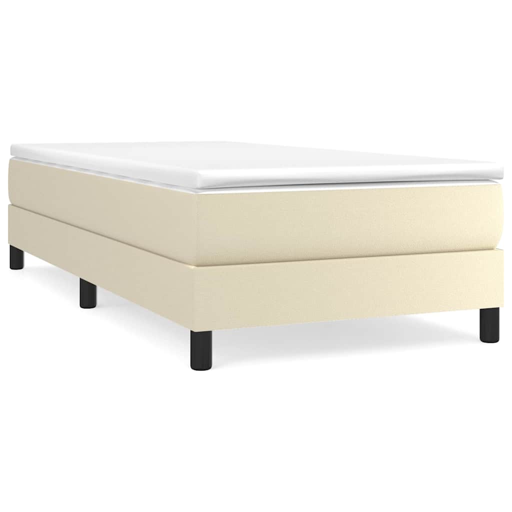 Vidaxl boxspring bed kunstleer crèmekleurig 90x190 cm