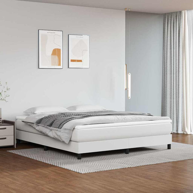 Vidaxl boxspring bed kunstleer wit 160x200 cm