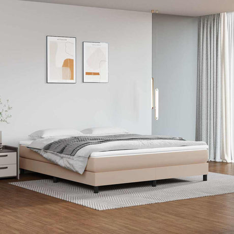 Vidaxl boxspring bed kunstleer cappuccinokleurig 160x200 cm
