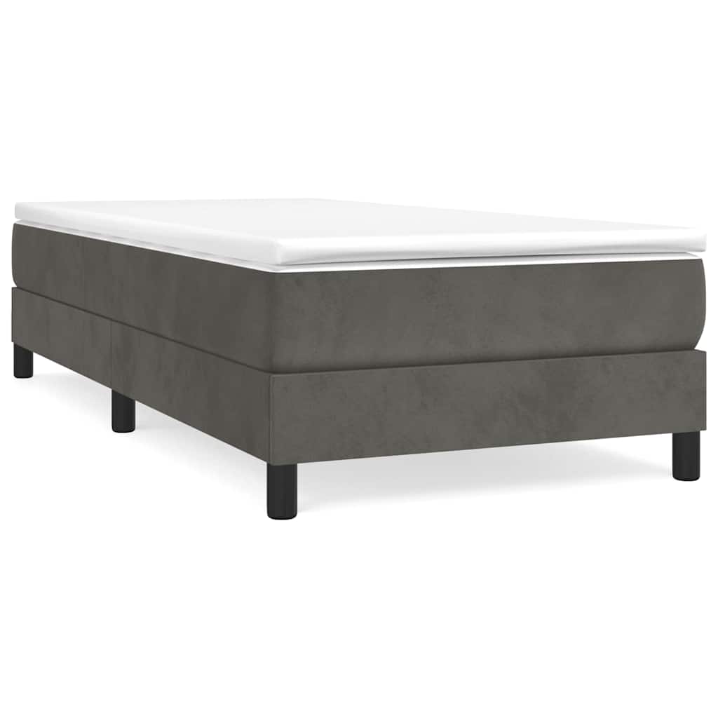 Vidaxl boxspring bed 90x190 cm fluweel donkergrijs