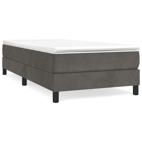 Vidaxl boxspring bed 90x190 cm fluweel donkergrijs