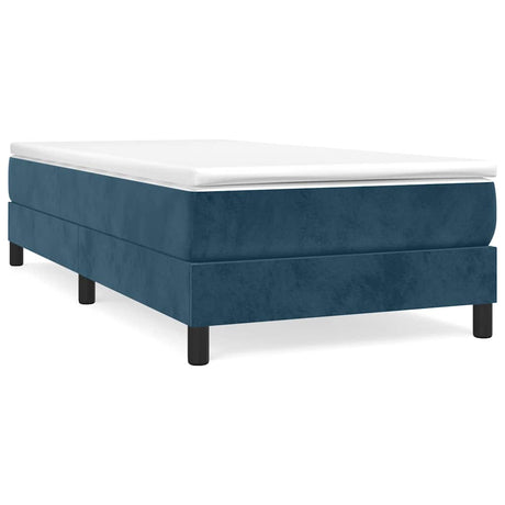 Vidaxl boxspring bed 100x200 cm fluweel donkerblauw