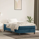 Vidaxl boxspring bed 100x200 cm fluweel donkerblauw
