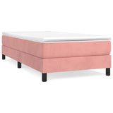 Vidaxl boxspring bed fluweel roze 100x200 cm