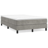 Vidaxl boxspring bed 120x200 cm fluweel lichtgrijs