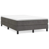 Vidaxl boxspring bed 120x200 cm fluweel donkergrijs