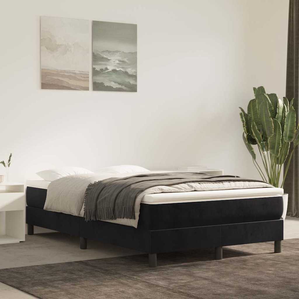 Vidaxl boxspring bed 120x200 cm fluweel zwart