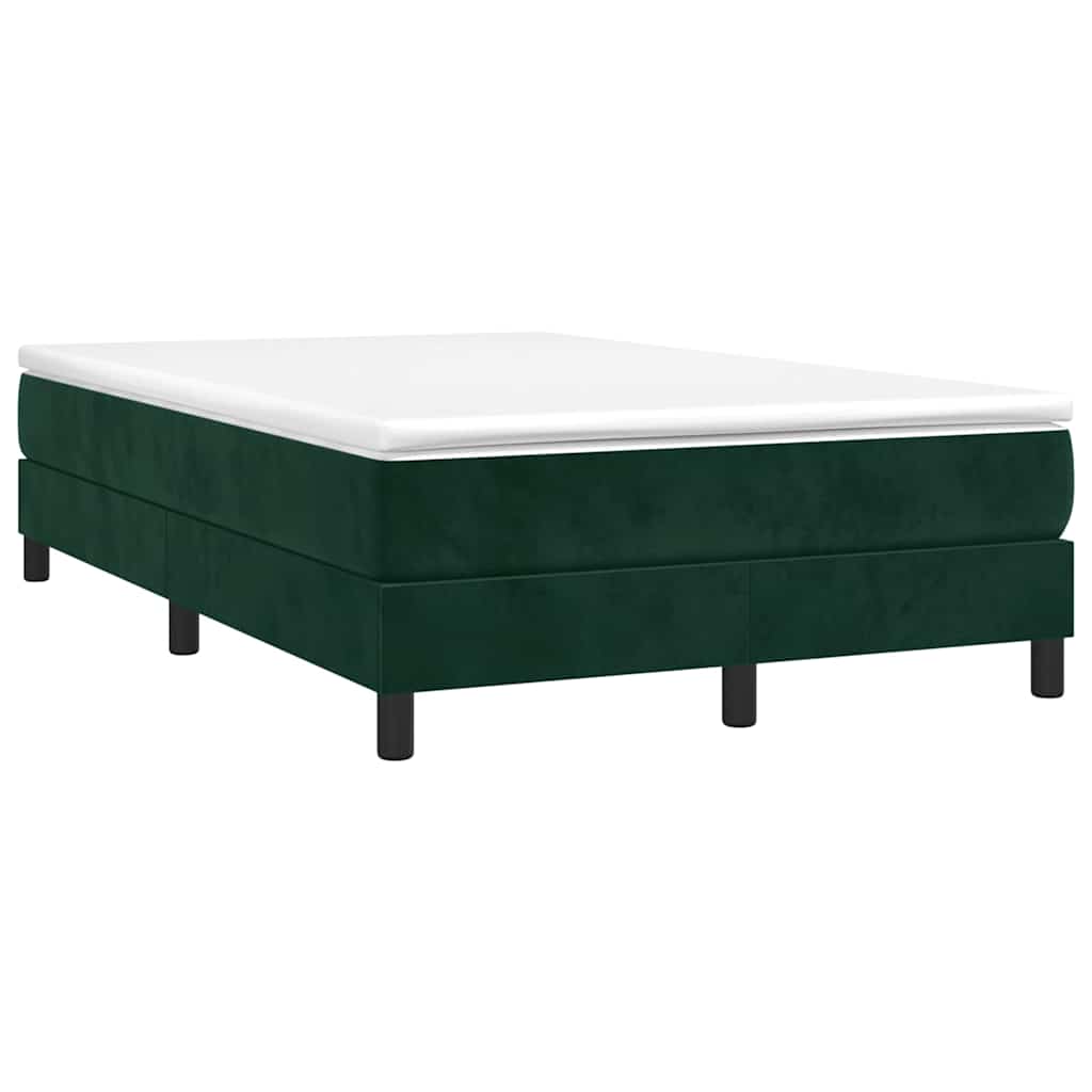 Vidaxl boxspring bed 120x200 cm fluweel donkergroen