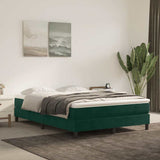 Vidaxl boxspring bed 140x190 cm fluweel donkergroen