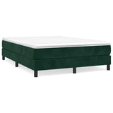Vidaxl boxspring bed 140x200 cm fluweel donkergroen